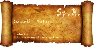 Szabó Melina névjegykártya